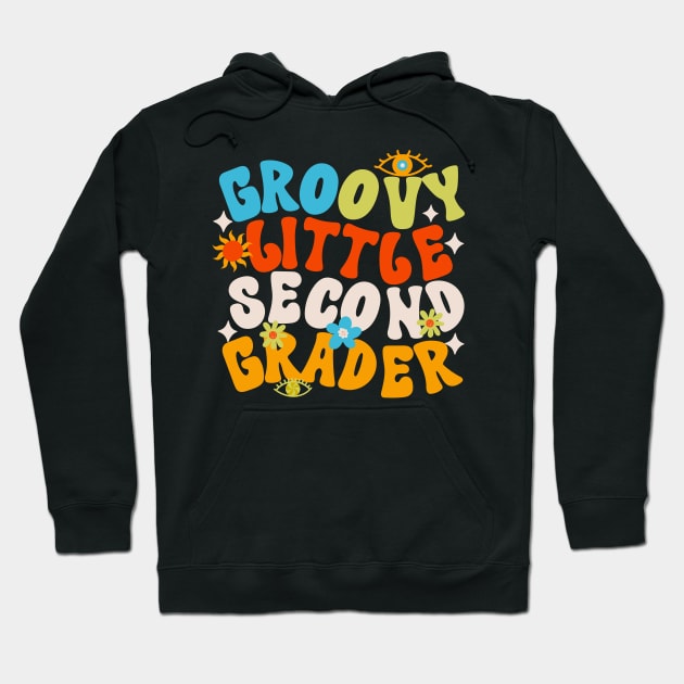 Groovy Little SECOND Grader First Day of School Hoodie by Myartstor 